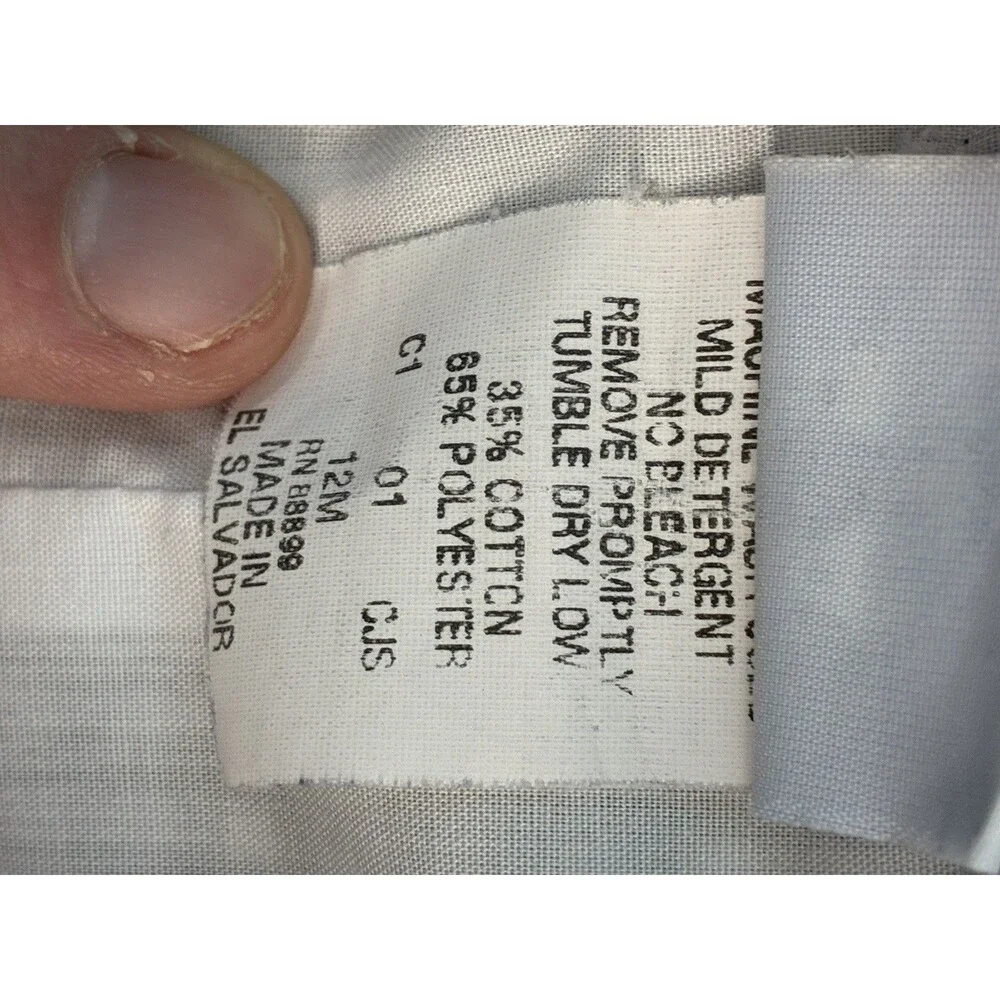 Kelly’s Kids Boys 12M Navy Gingham Monogram Shortall Jon Jon Romper NWOT Vintage